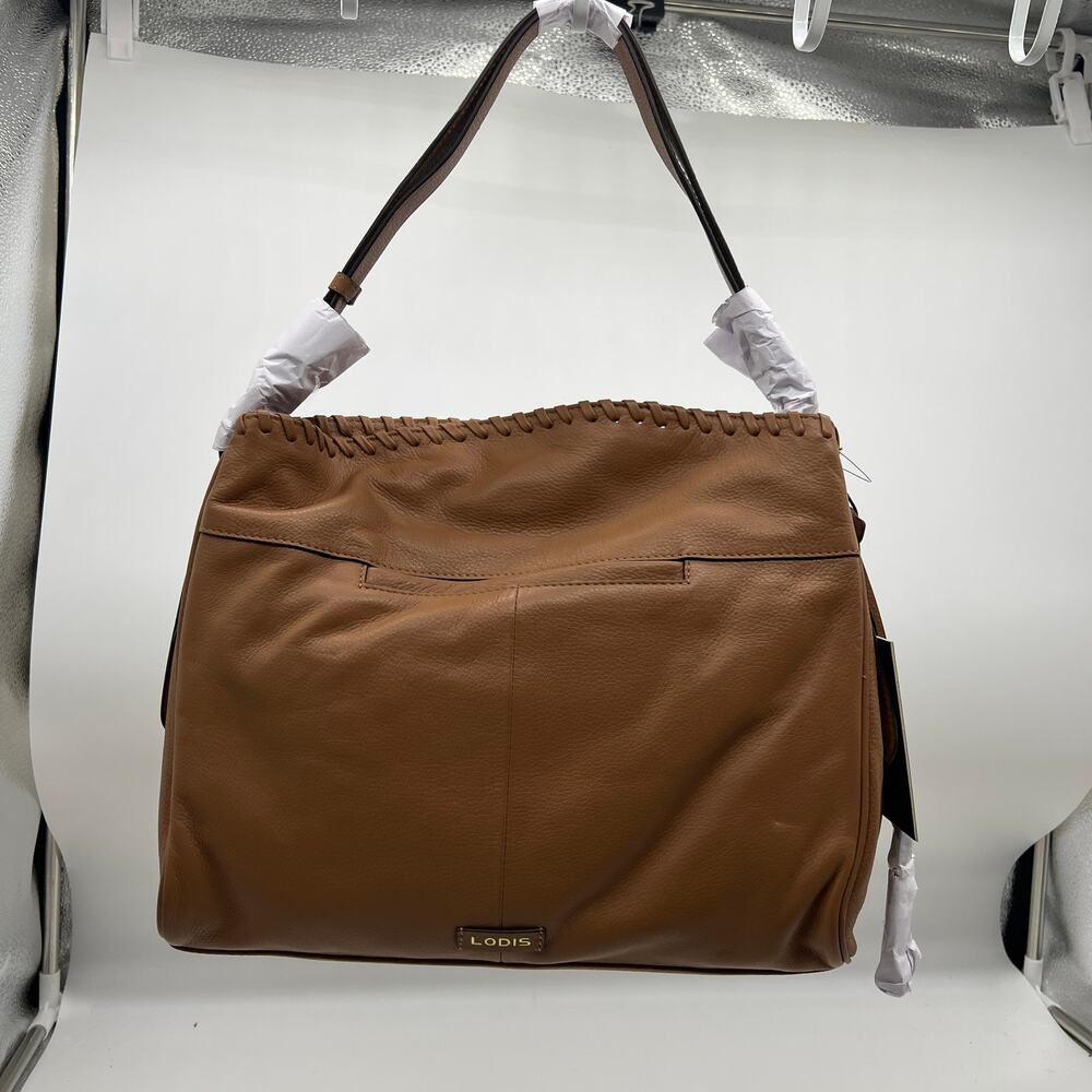 LODIS Womens Purse Texas Leather Evelyn Shoulder Bag Camel Brown